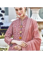 Luxurious Dusty Pink Pure Killer Silk Designer Patola Print Readymade Gown